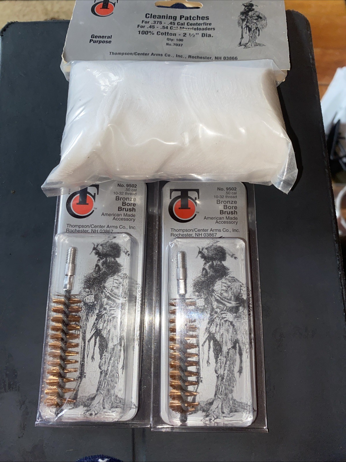 Thompson Center .50 Cal Bore Brush T/C Factory  10-32 9502 OEM & Patches # Bore
