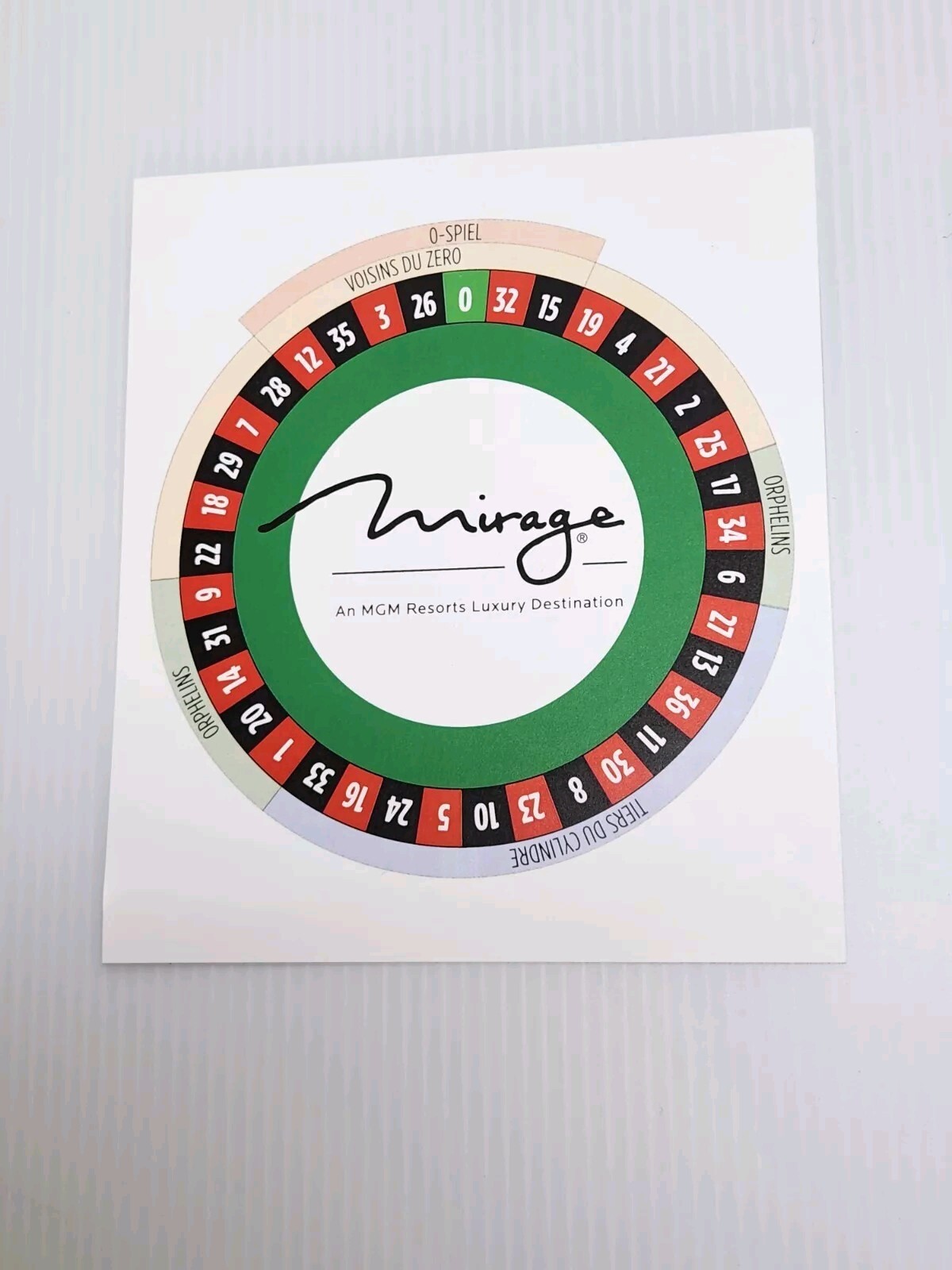 10 ICONIC MIRAGE CASINO LAS VEGAS EUROPEAN  ROULETTE CARDS