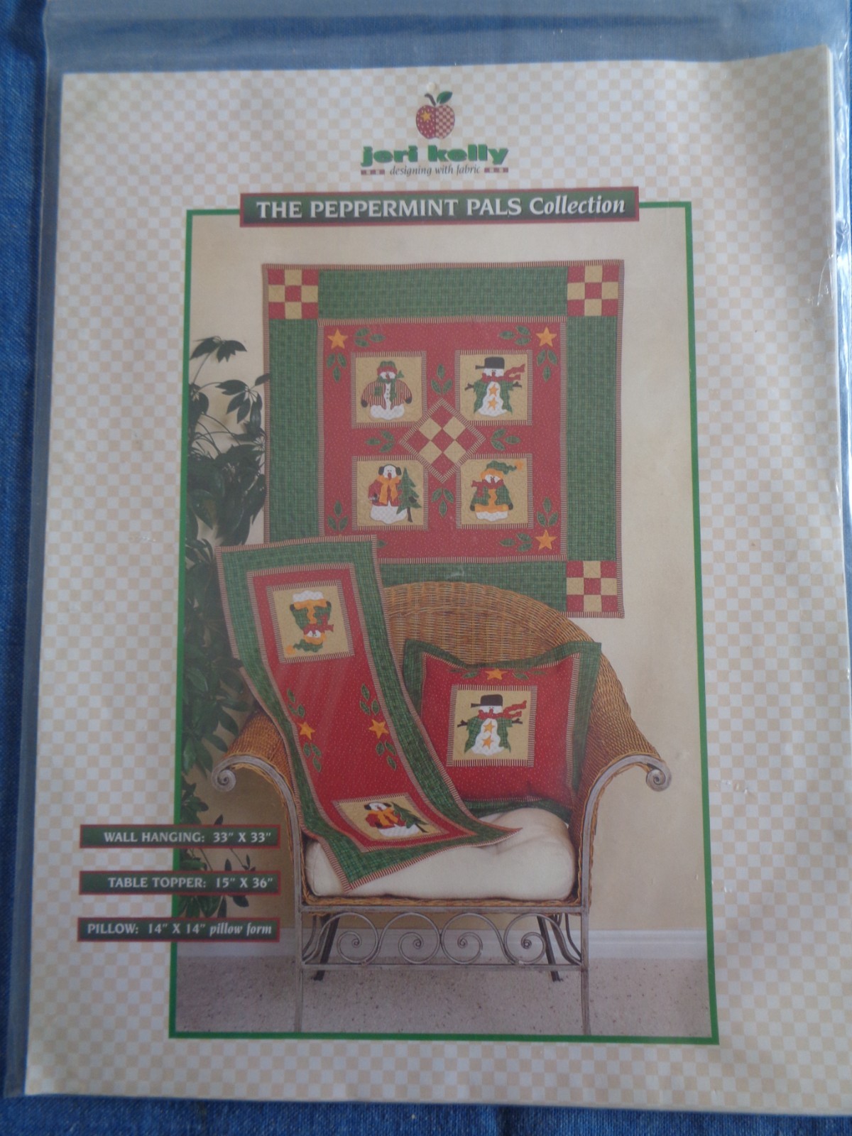 JERI KELLY THE PEPPERMINT PALS COLLECTION 3 PATTERNS WALL HANGING TABLE TOPPER
