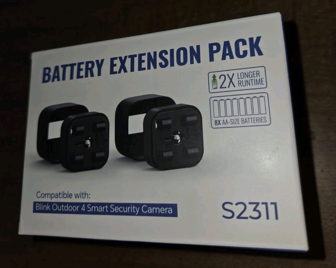 2 Pack Battery Extension Accessory Compatible W/ Blink Outdoor 4 Smart Camera