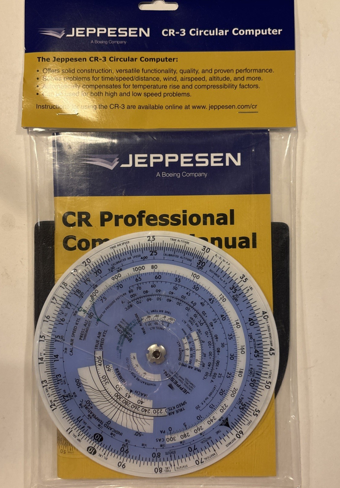 JEPPESEN CR-3 CIRCULAR COMPUTER  for Flight E6B  6 inch dia 0001294