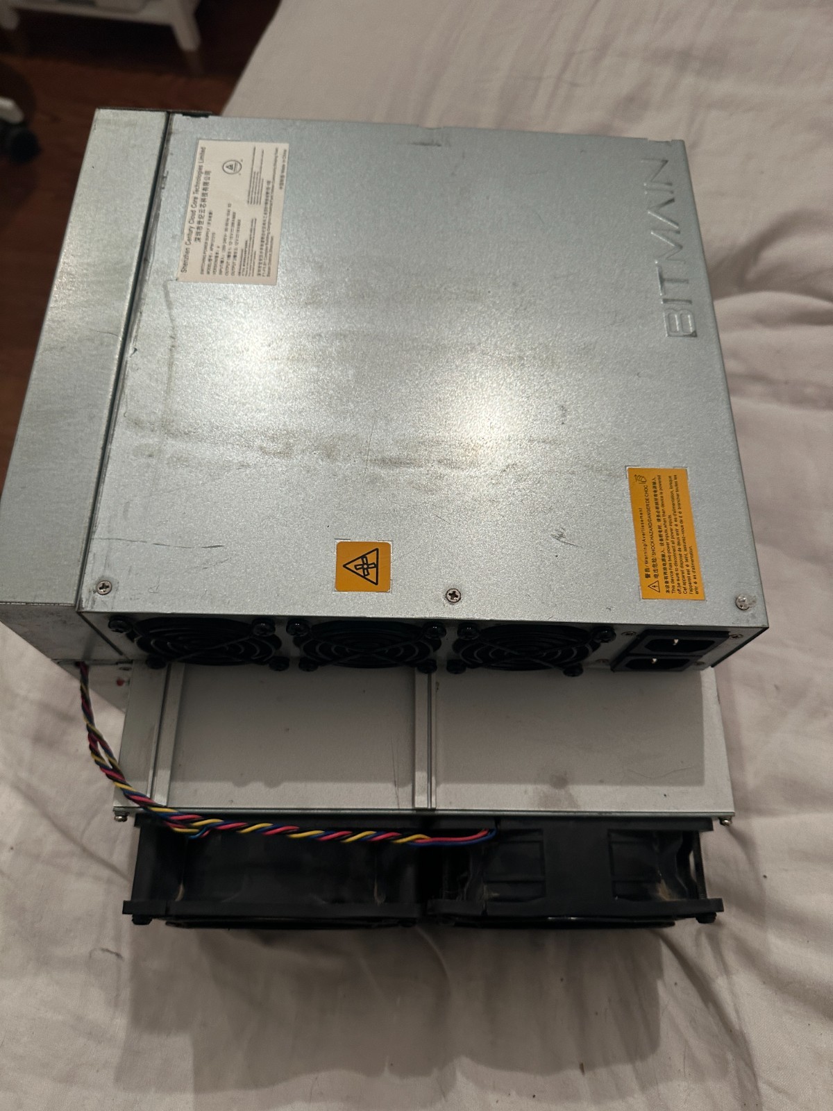 2 Bitmain Antminers S19 Pro 96TH – Tested Working – PSU Included – 2 Units
