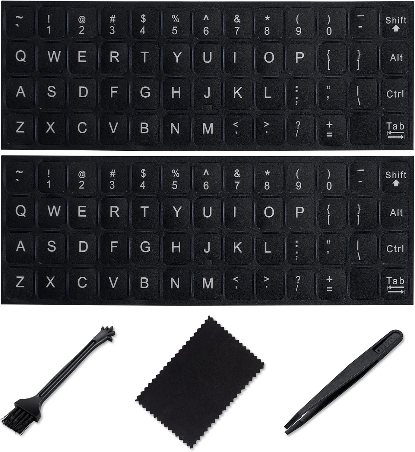 English Keyboard Stickers[5 in White Letter/Black Background