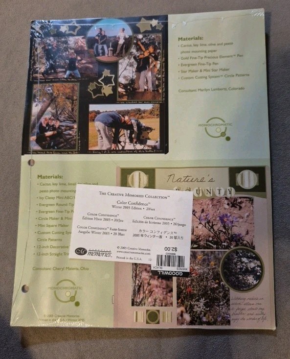 Creative Memories Page Patterns Color Confidence Winter 2005 - Pack of 20