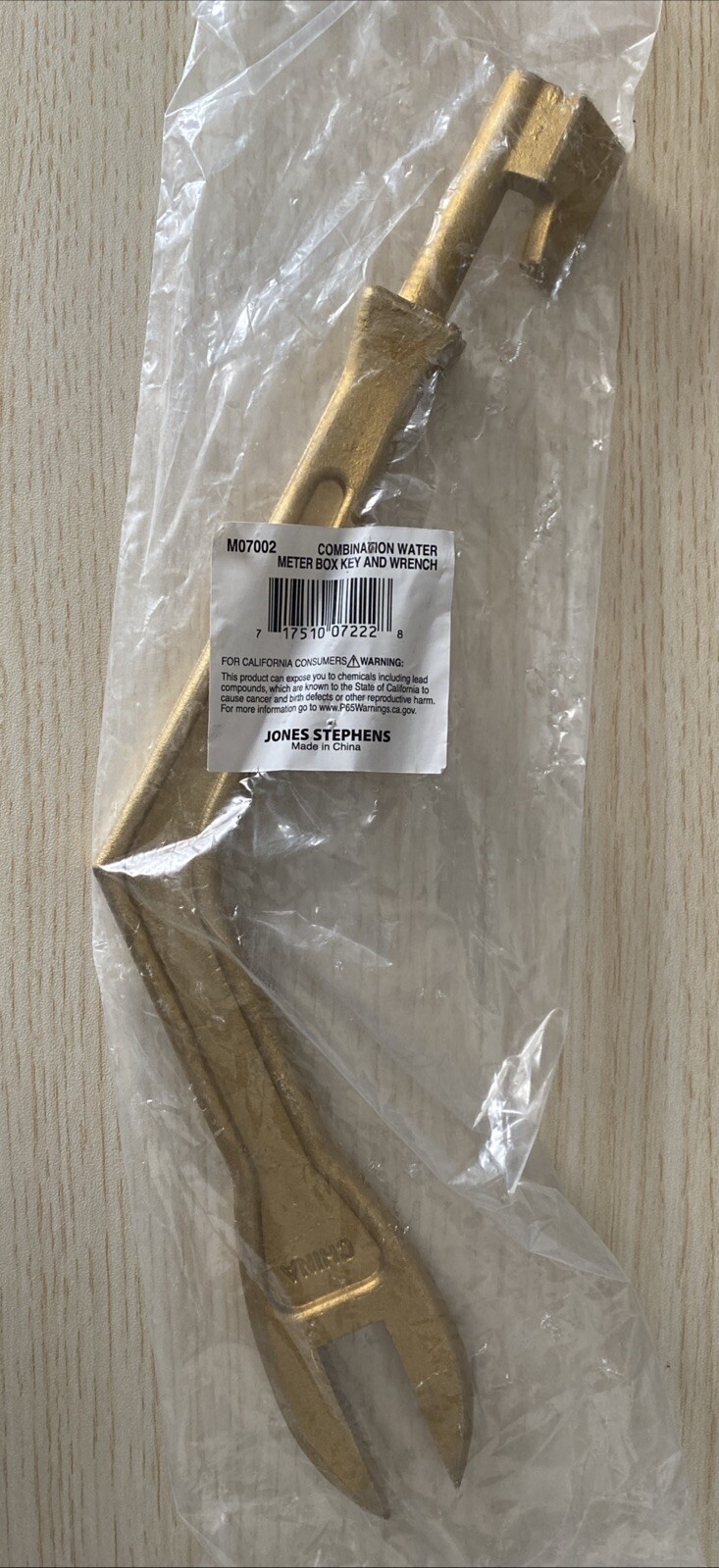 Jones Stephens Brass Combination Water Meter Box Key And Wrench M07002