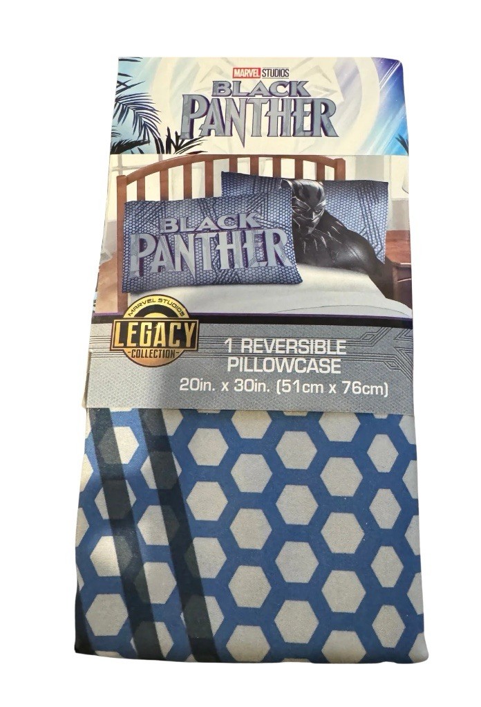 Franco Marvel Black Panther Standard Reversible Pillowcase 2 Pieces