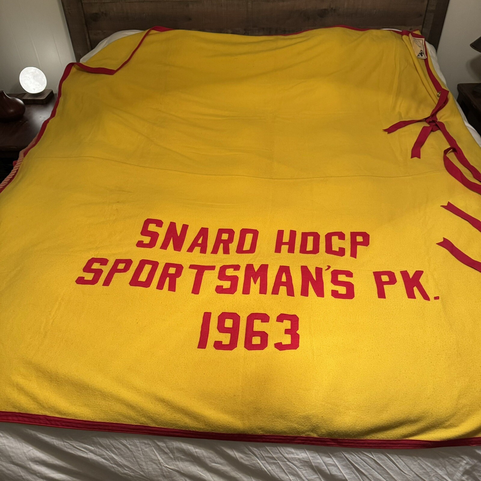 60’s Champion Cooler 5A Wool 84"x90" Snaro HDCP Sportsman’s PK 1963 Yellow & Red