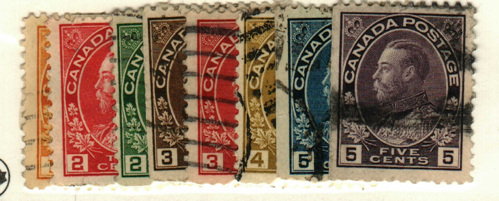 Canada #105-112 used