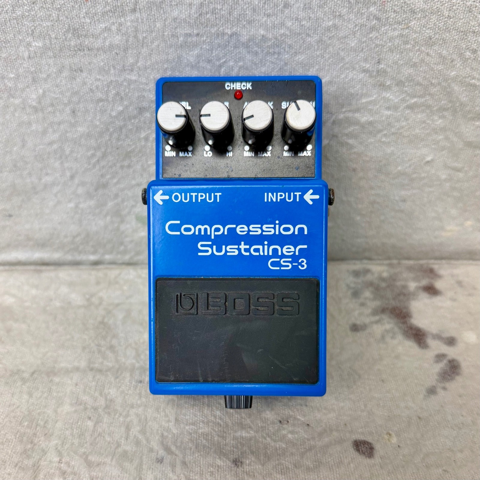 Used Boss CS-3 Compression Sustainer Guitar Pedal-Blue