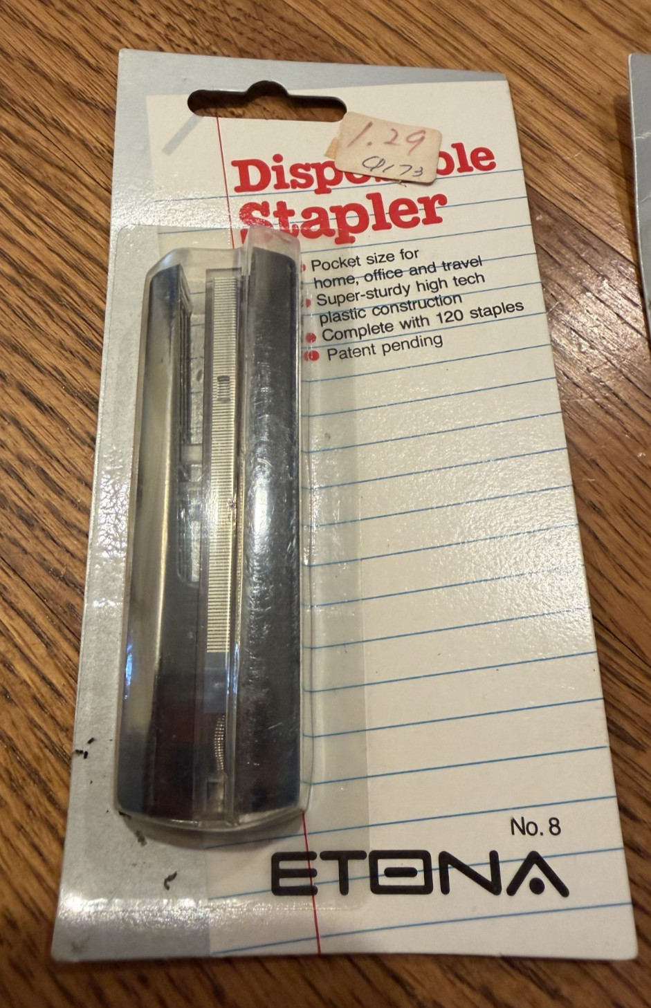Lot Vintage Etona Disposable Pocket Stapler With Staples New Old Stock 1985 NOS