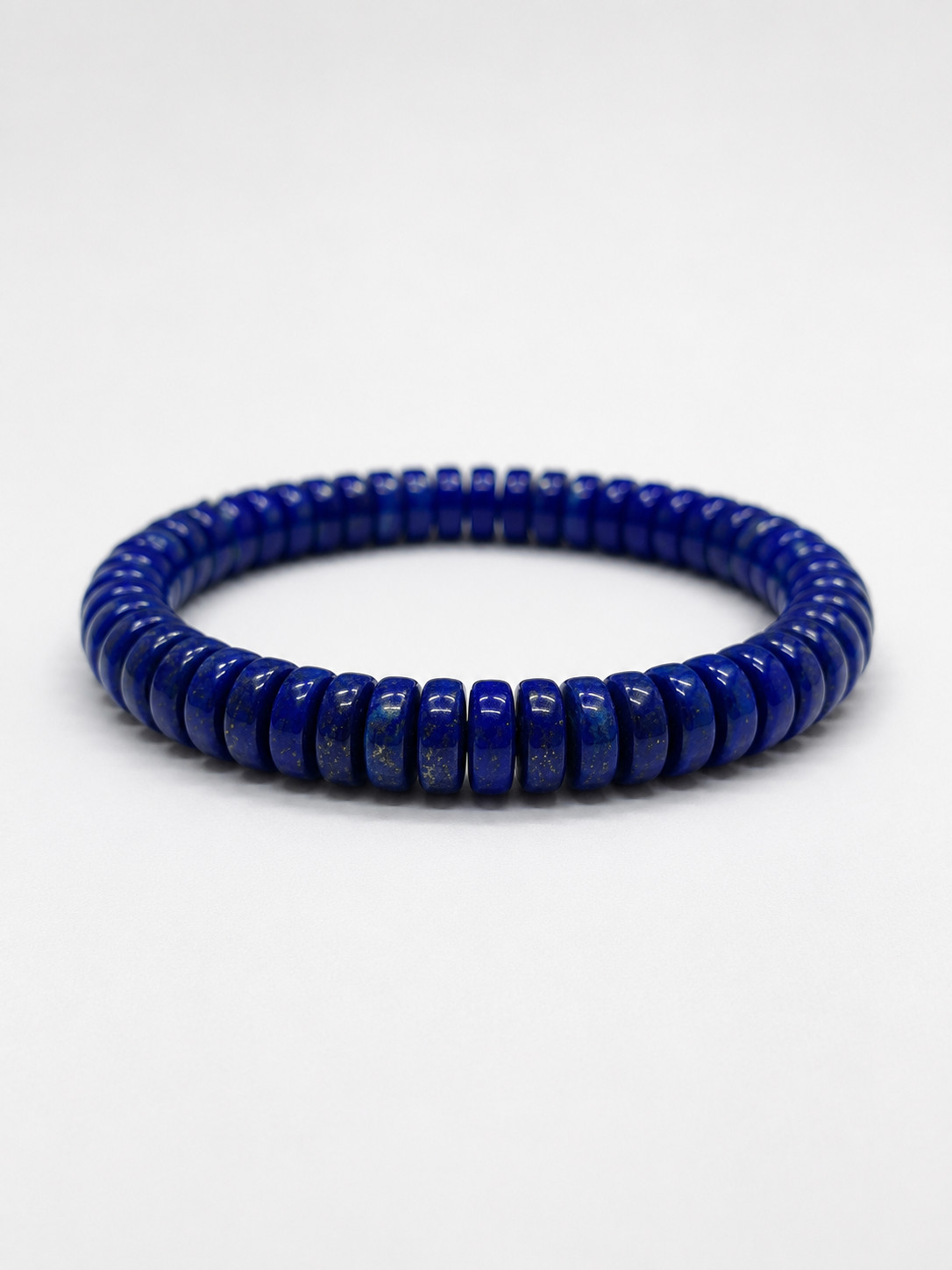 100% Natural Lapis Lazuli Bracelet | Genuine Blue Gemstone Stretch Bracelet