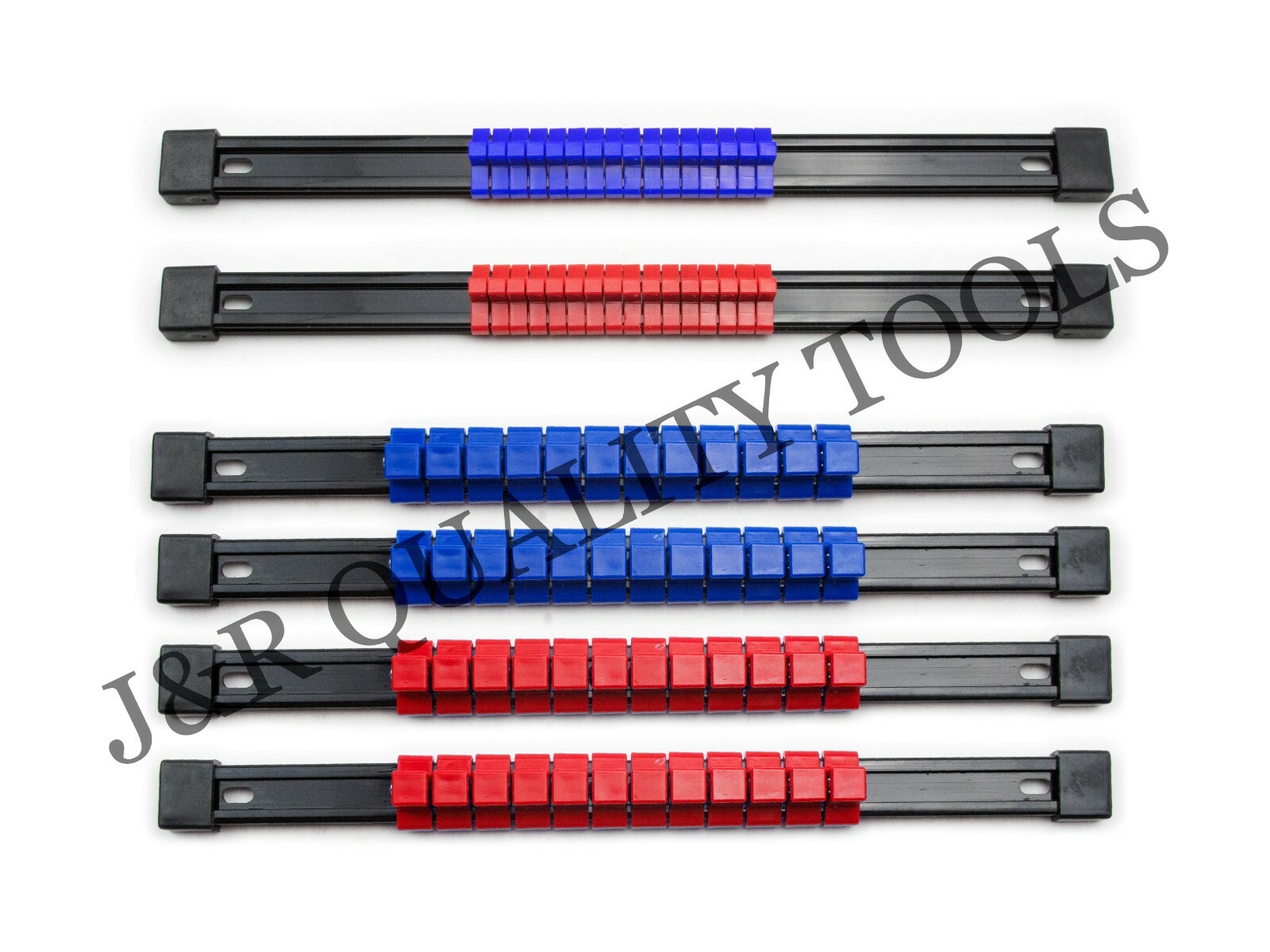 VCT 6PC ABS Socket Storage Rail Rack Set 1/4", 3/8", 1/2" Holds up to 86 sockets