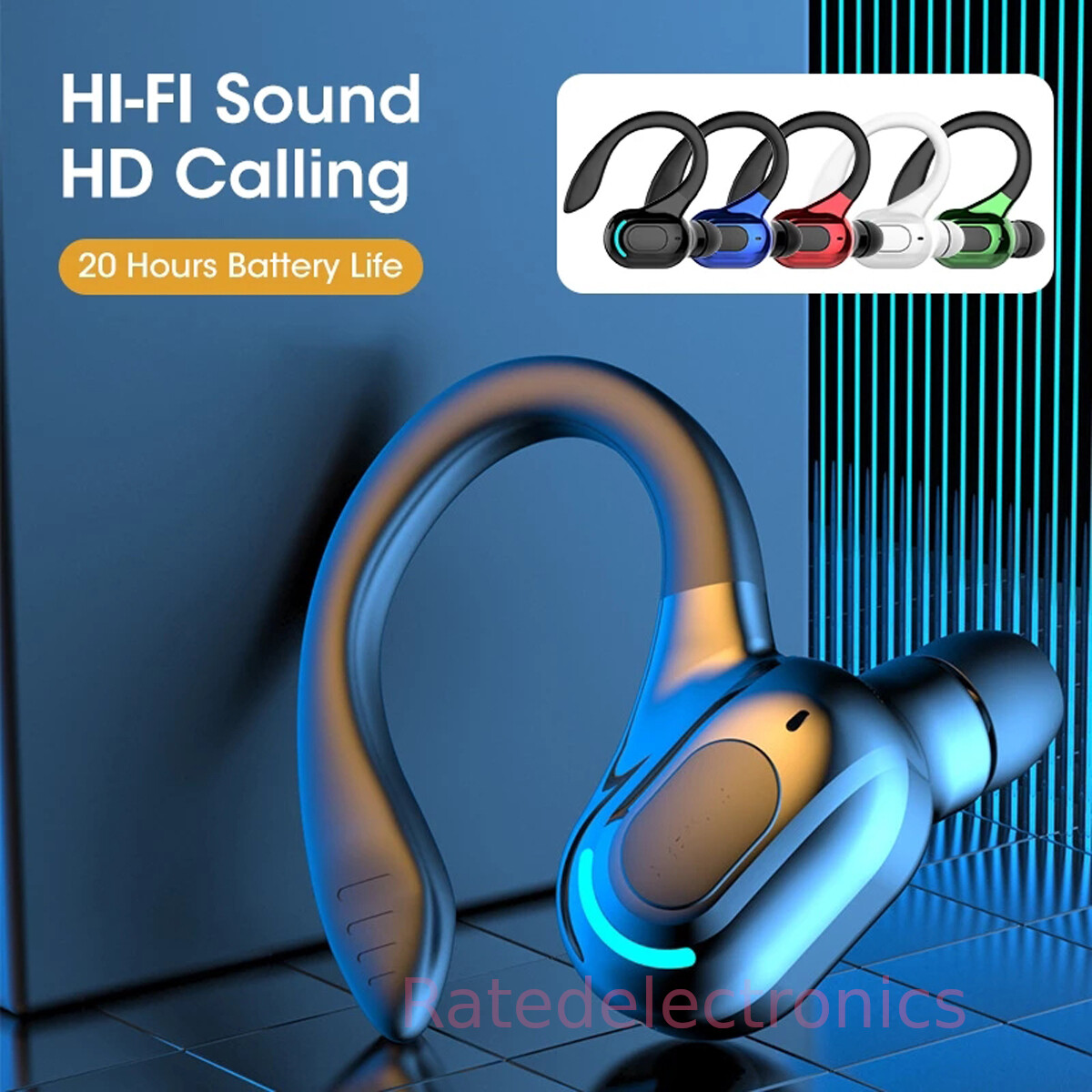 2022 Bluetooth 5.1 Headset Wireless Earbuds Earphones Stereo Headphones Ear Hook