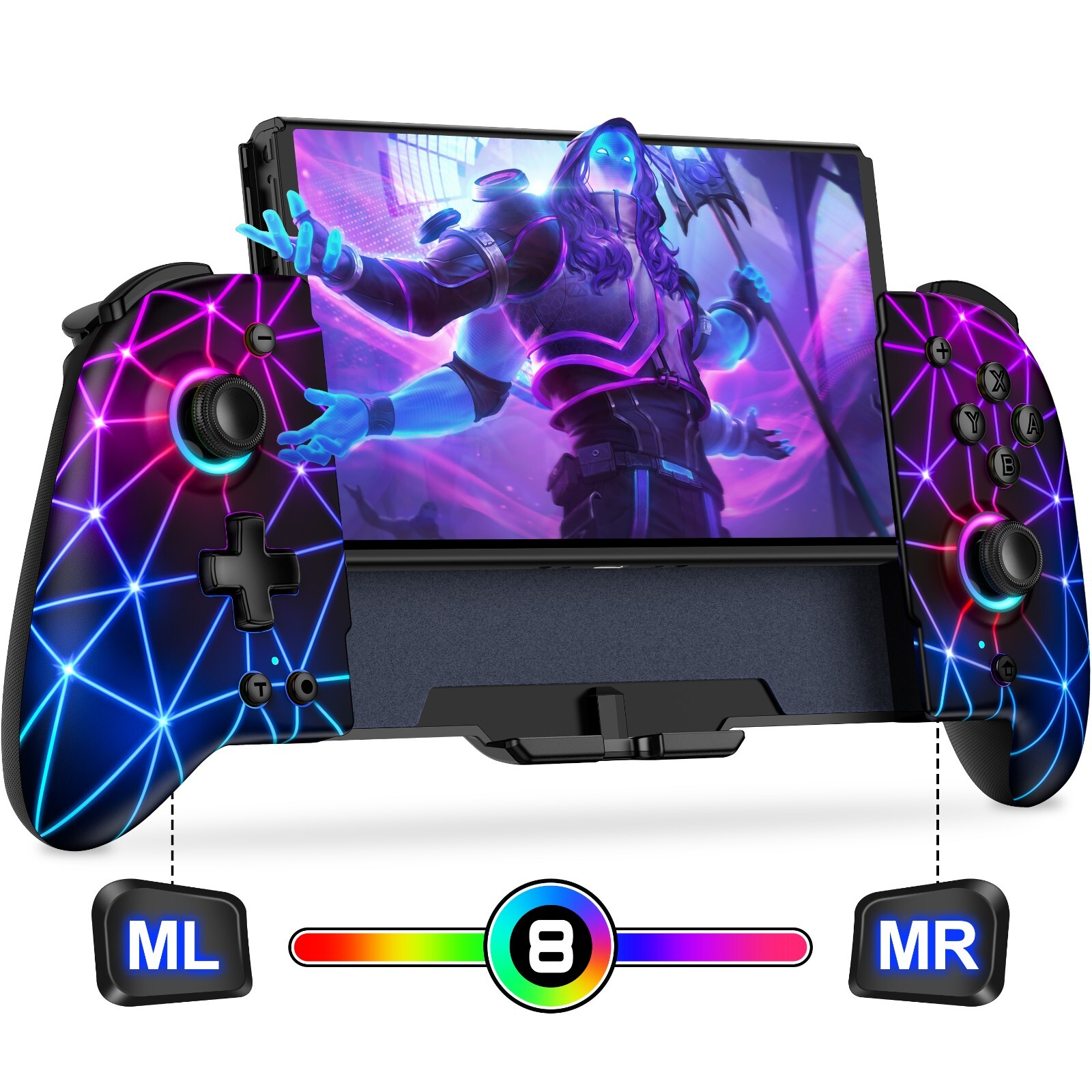 Wireless Joypad Controller,One-Piece Controller for for Nintendo Switch/OLED