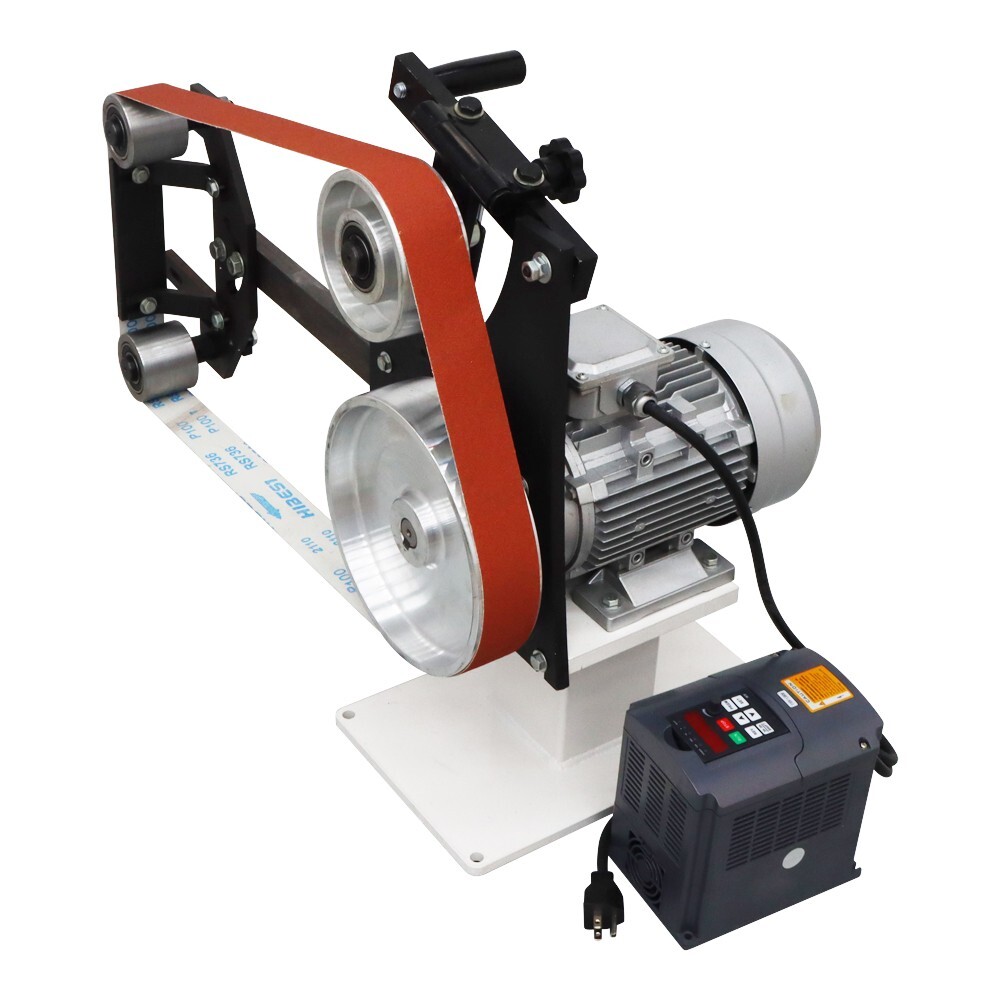 TECHTONGDA® Industrial Belt Grinder Sander 71inch w/3 Grinding Wheels 110V