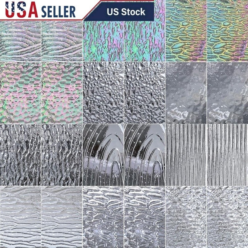 24 Clear Ripple Iridescent Stained Glass Sheets Mosaic Crafts Projects New