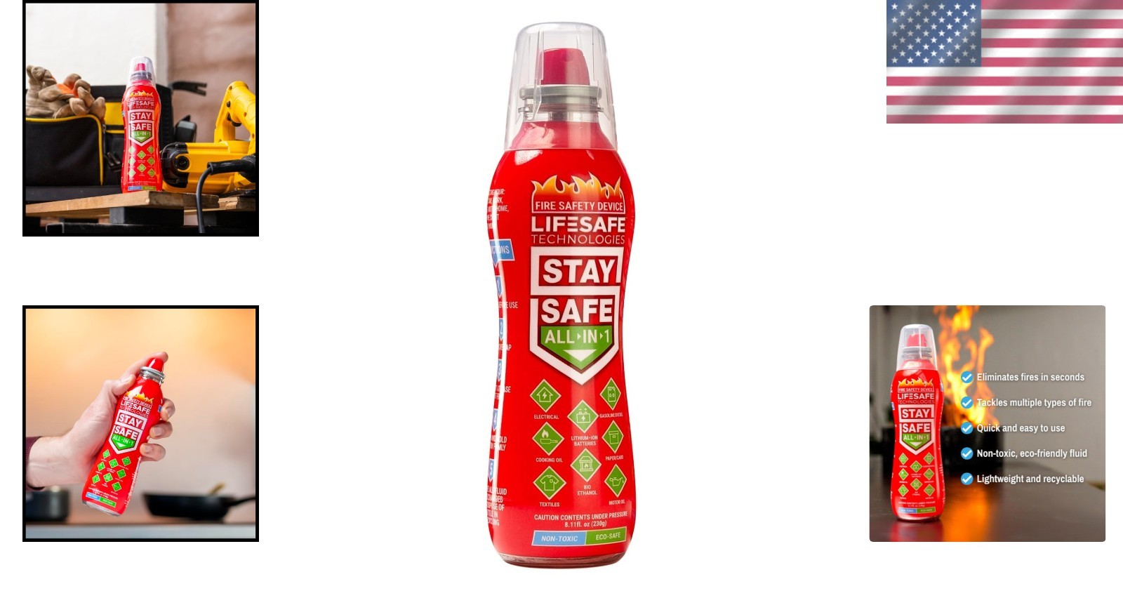 Non-Toxic Fire Extinguisher: Compact Solution for Electrical & Lithium-Ion Fires