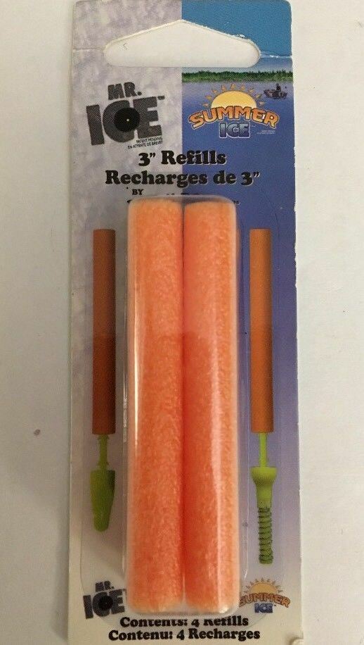 Rod-N-Bobb's Mr. Ice & Summer 3" Orange Refills-4 Refills-SHIPS N 24 HOURS NEW