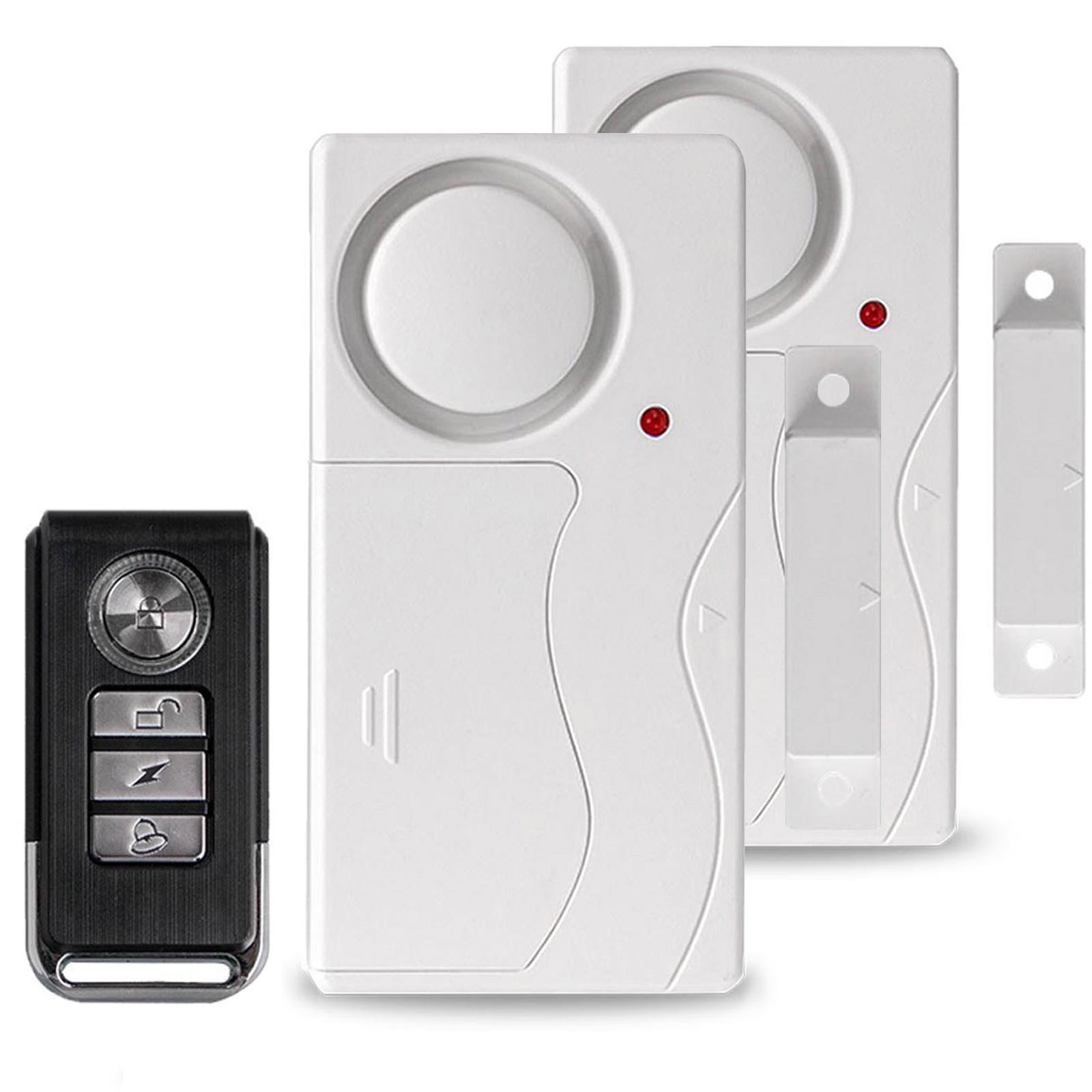 White Simple Department Security Window 2 Alarm Sensitive Trigger Strong Signal
