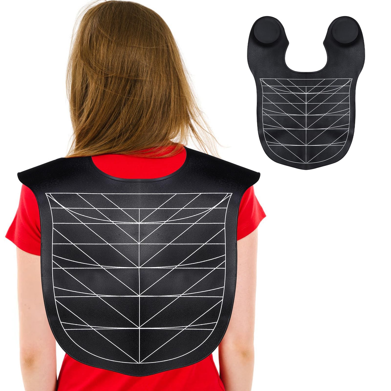 Hair Cutting Collar Cape, Silicone Hair Cutting Guide Cape for Hair Styling, ...