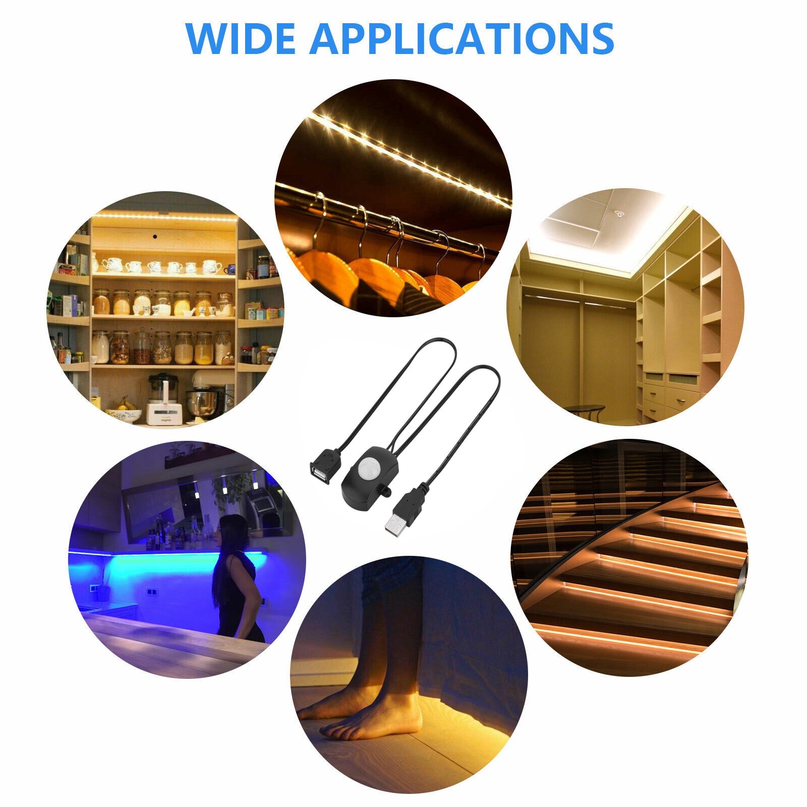 1Pc USB Port Detector Infrared PIR Motion Sensor Switch For Led Light Strip cc