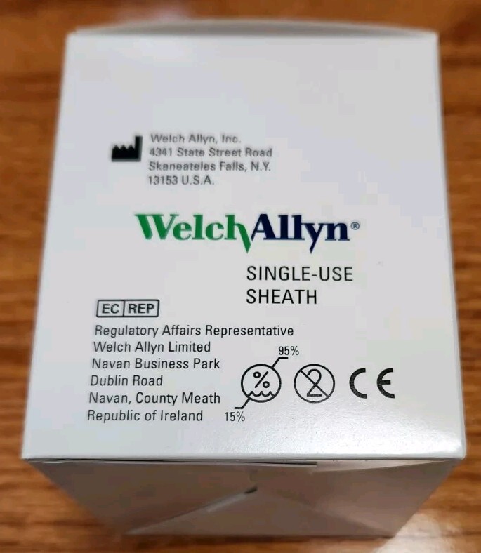 Welch Allyn 25 count Disposable Sheaths For Exam Lite Ref #52640