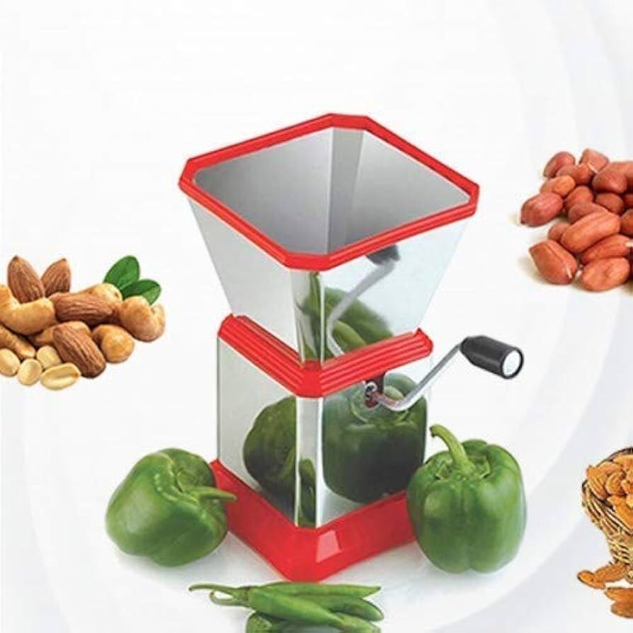 Stainless Steel Chilli Cutter/Vegetable Cutter/Mirchi Cutter with Lid
