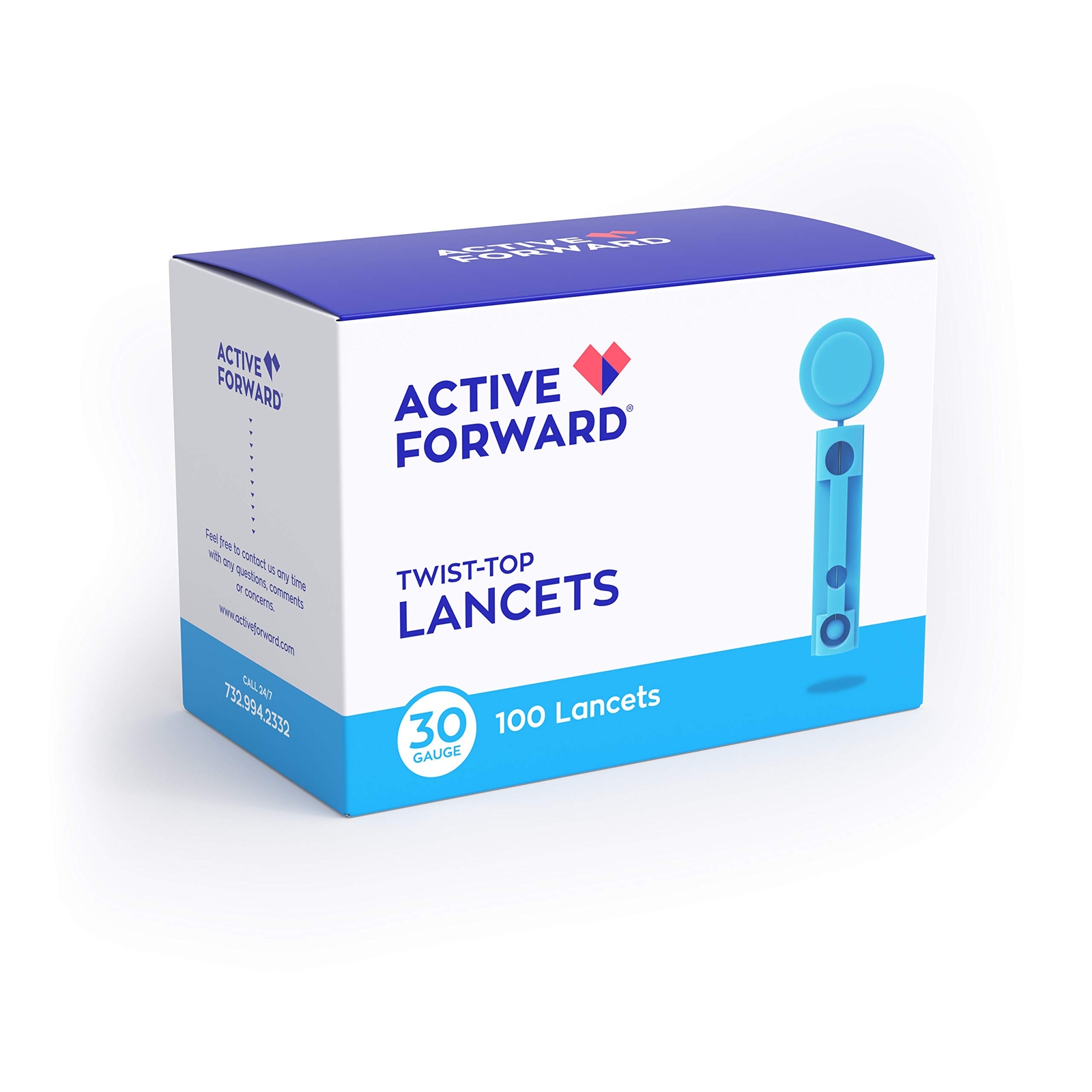Microlet Lancing Device + 100 Active Forward 30g Lancets