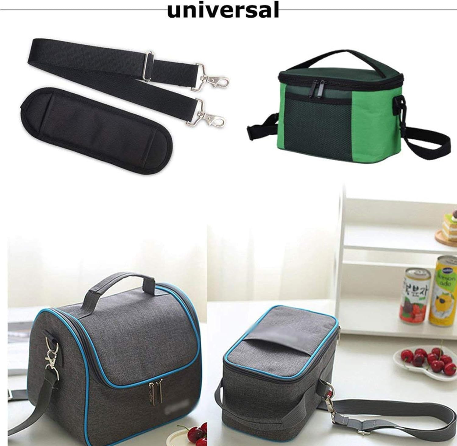61" Replacement Shoulder Strap, Padded Long Duffel Bag Strap Universal Adjust...