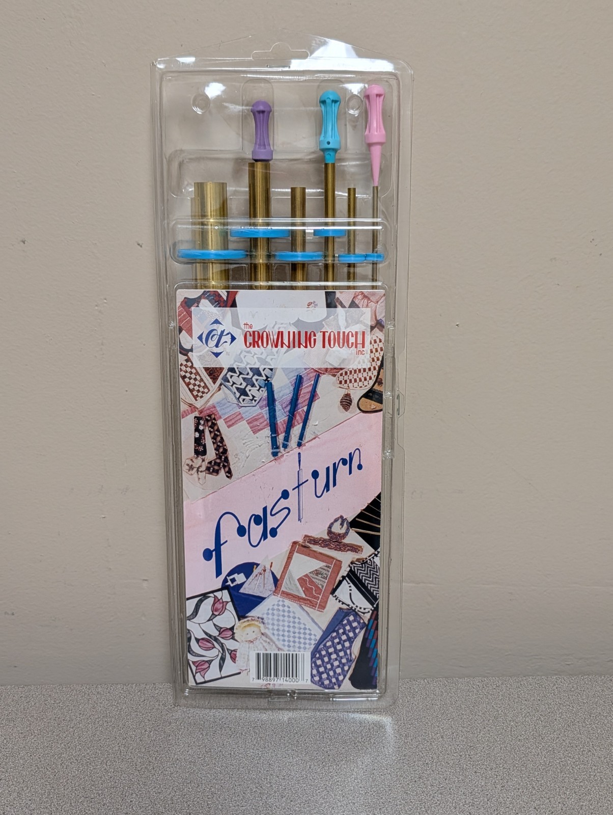 New Crowning Touch Fasturn Fabric Tube Turning Fast System Quilting Vtg Complete