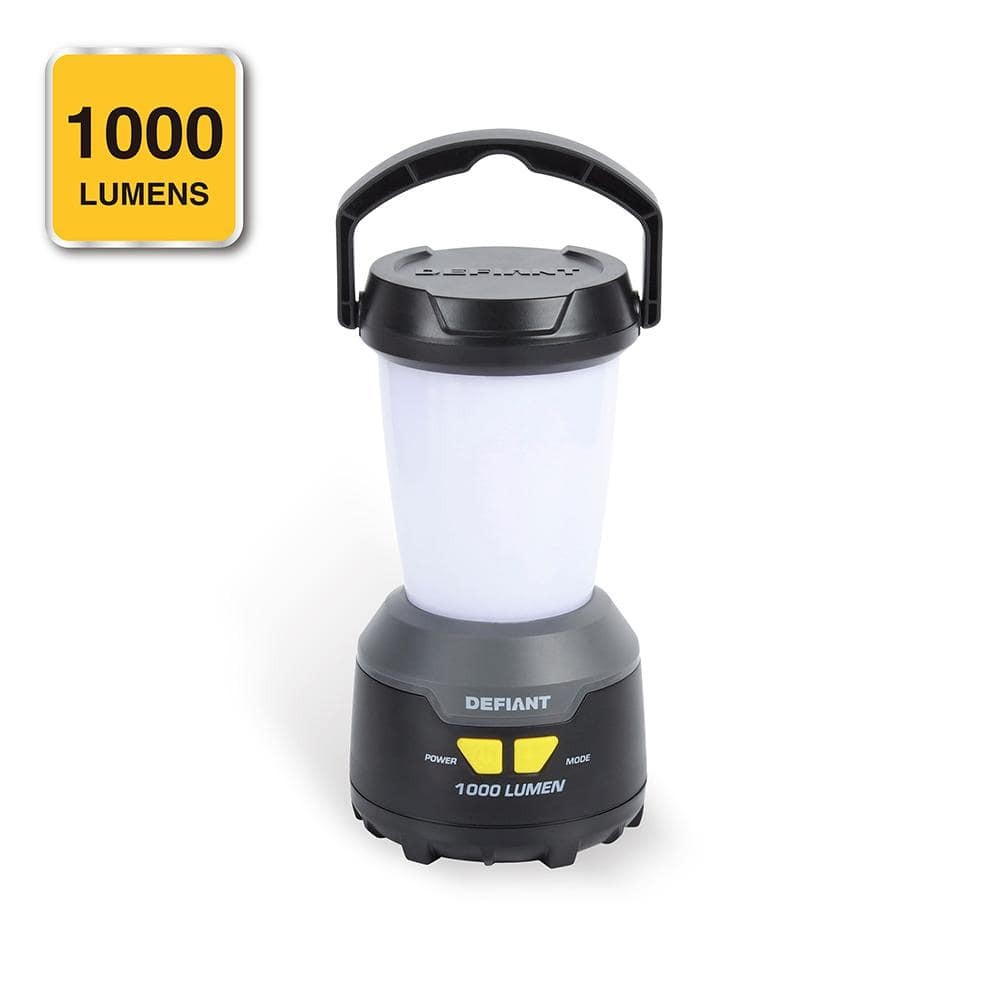 Defiant 1000 Lumen Dimmable Weatherproof LED Lantern ""Batteries Not Included""