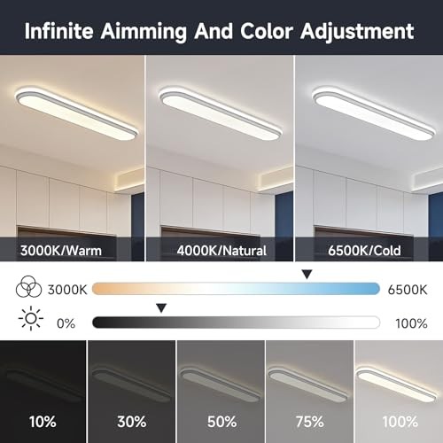 Smart LED Ceiling Light,36.2In 36.2 Inch Dimmable(Memory Function/CRI 97+) - B