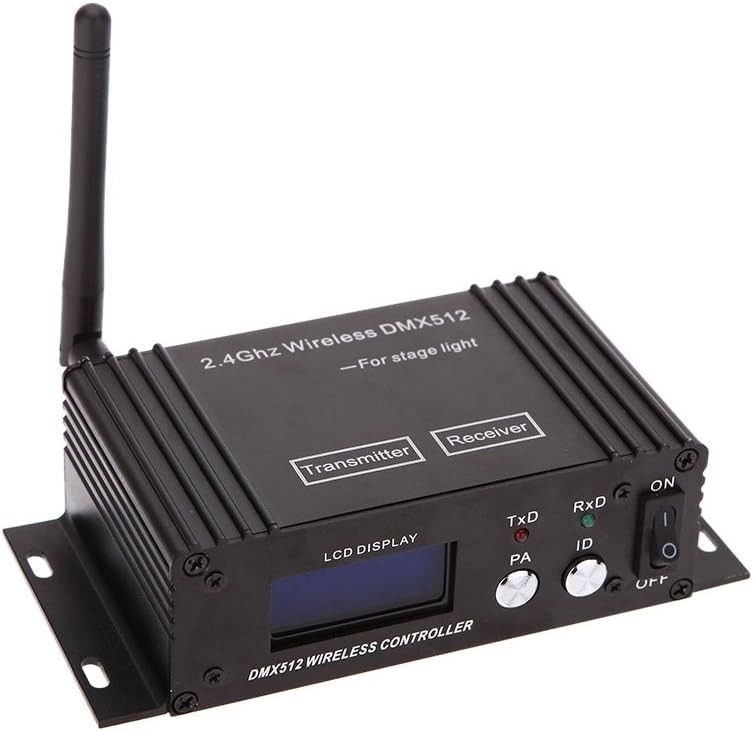 DMX 512 Controller Wireless Transmitter Receiver LCD Display Lixada DMX