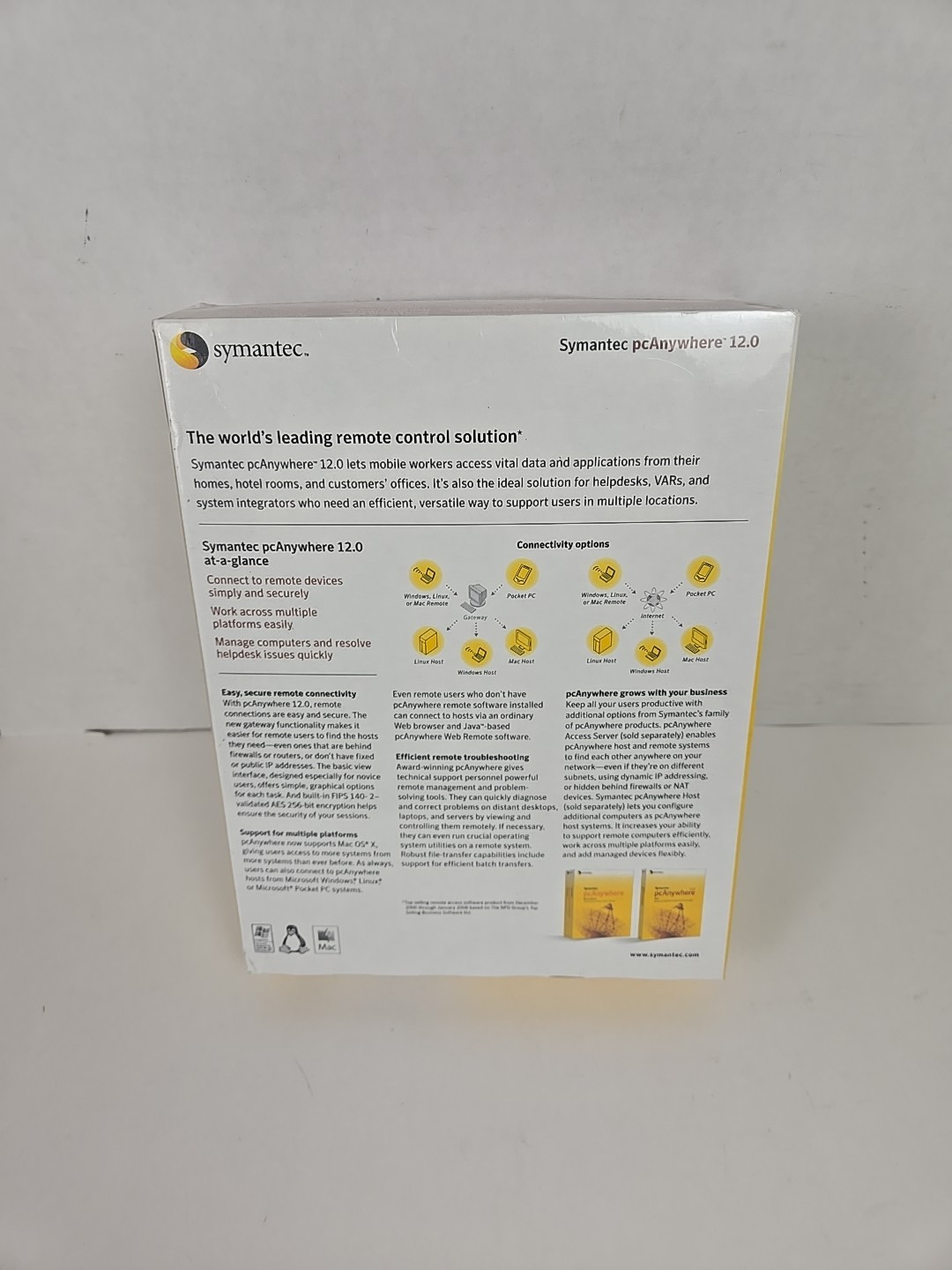 Symantec pcAnywhere 12.0 - Single User Remote Control Software (Brand New)