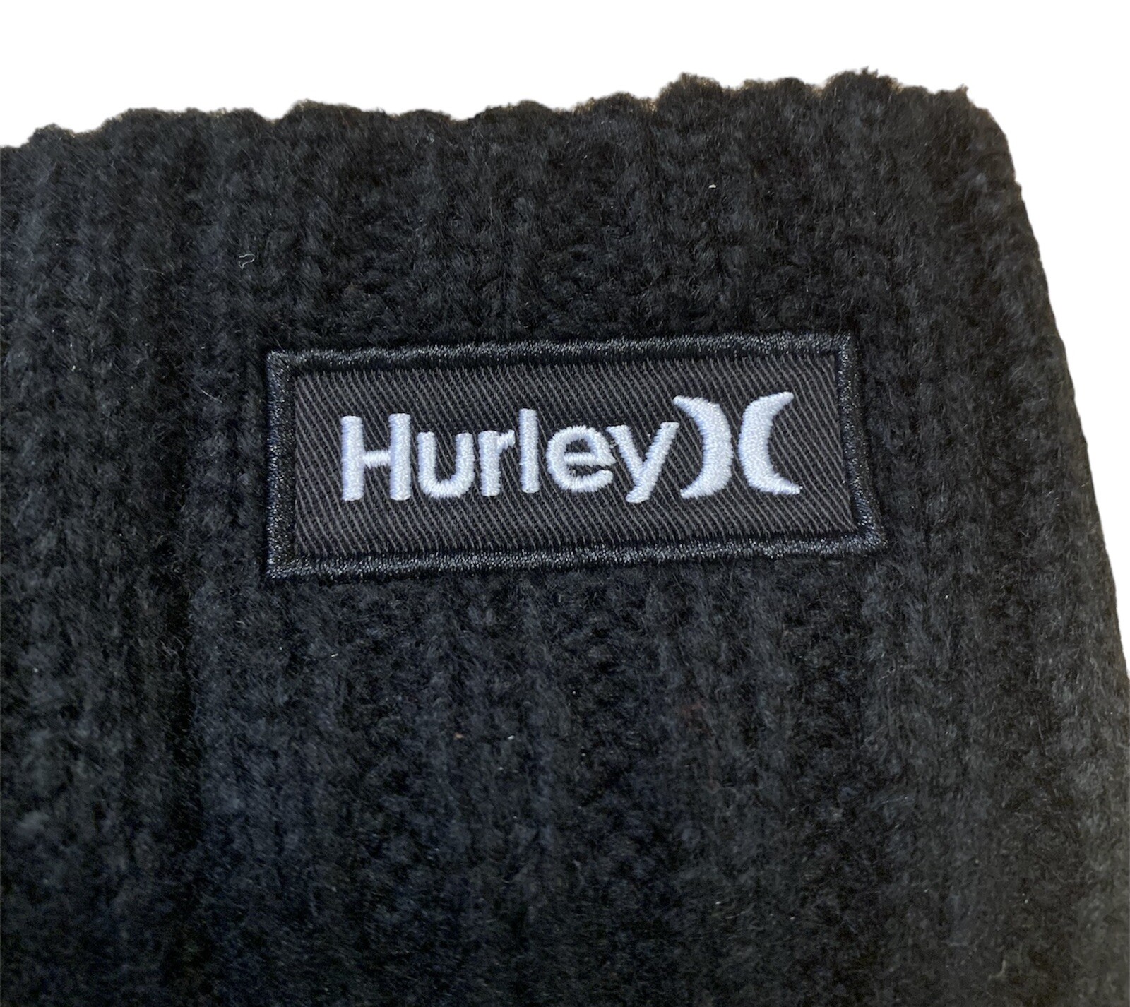 HURLEY Black Ribbed Beanie Hat - New With Tag