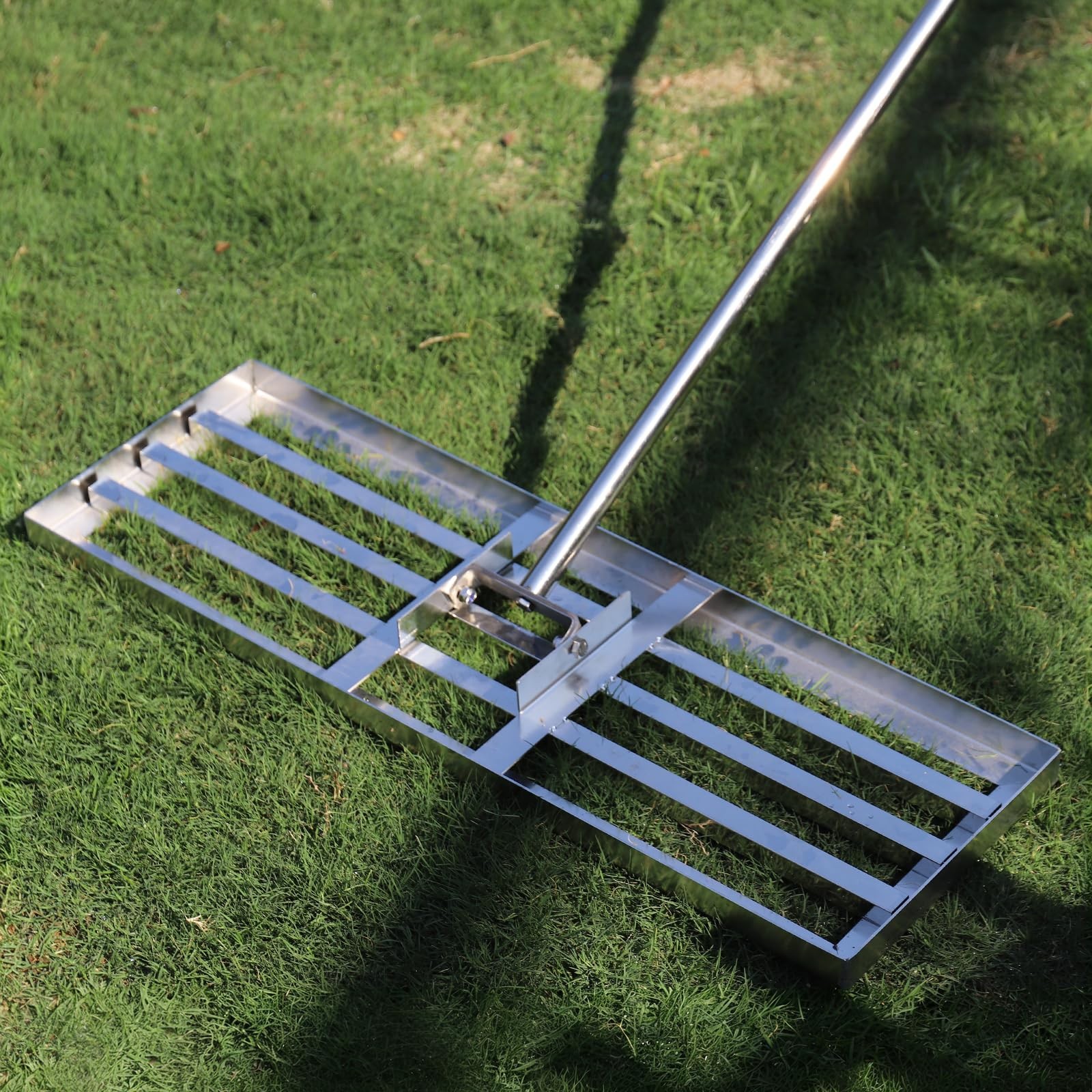 30"x10" Lawn Leveling Rake, Heavy Duty 304 Stainless Steel Lawn Leveler w/ 6....