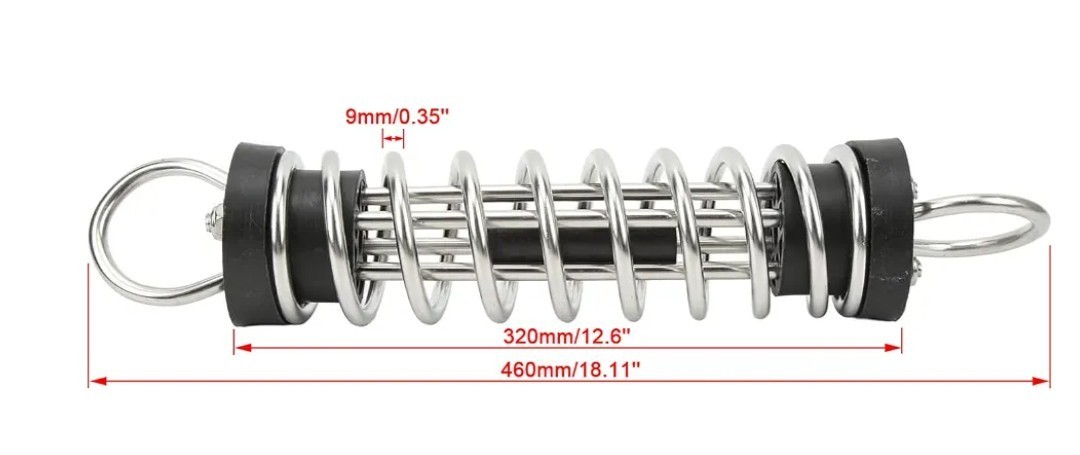 5x300mm Boat Mooring Spring Prevent Overload Docking Mooring Spring Accessory
