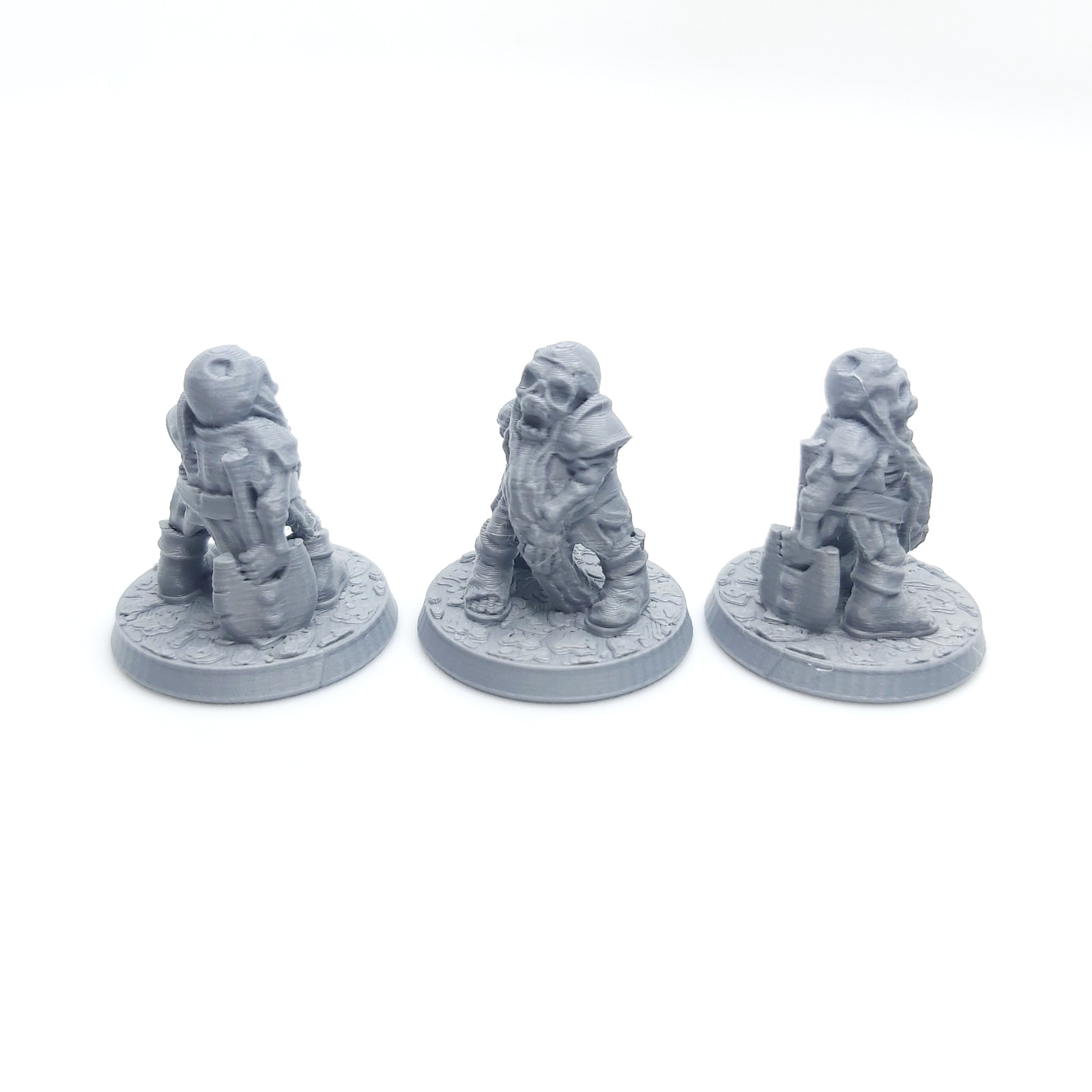 Skeleton Dwarves - 3D Printed, Miniature, 28mm scale, Tabletop, TTRPG, DND