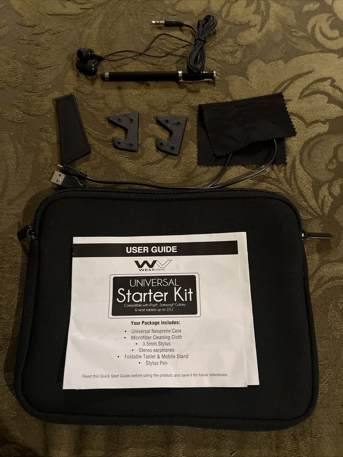 West.View Universal Starter Kit for Tablets missing earphones 