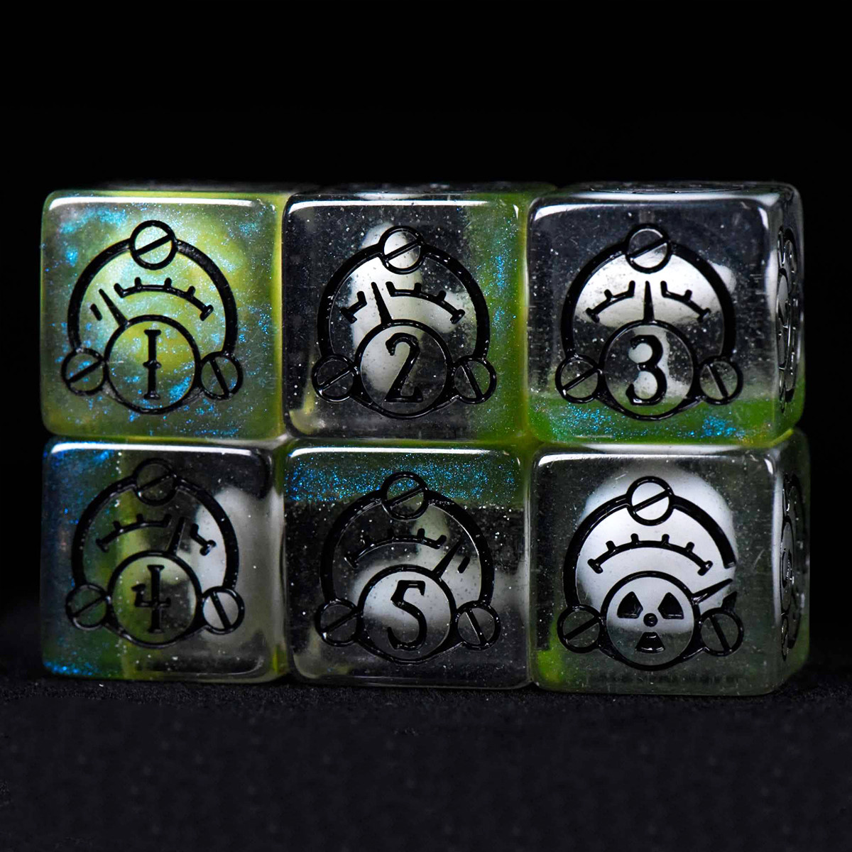 Glow-in-the-Dark "Nuclear Fallout" Dice Set