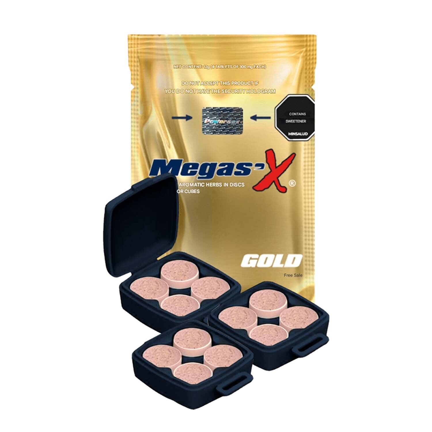 Megas'x Gold Sexual Stamina Vitamins - Increase Timing Strength Bull Like Power