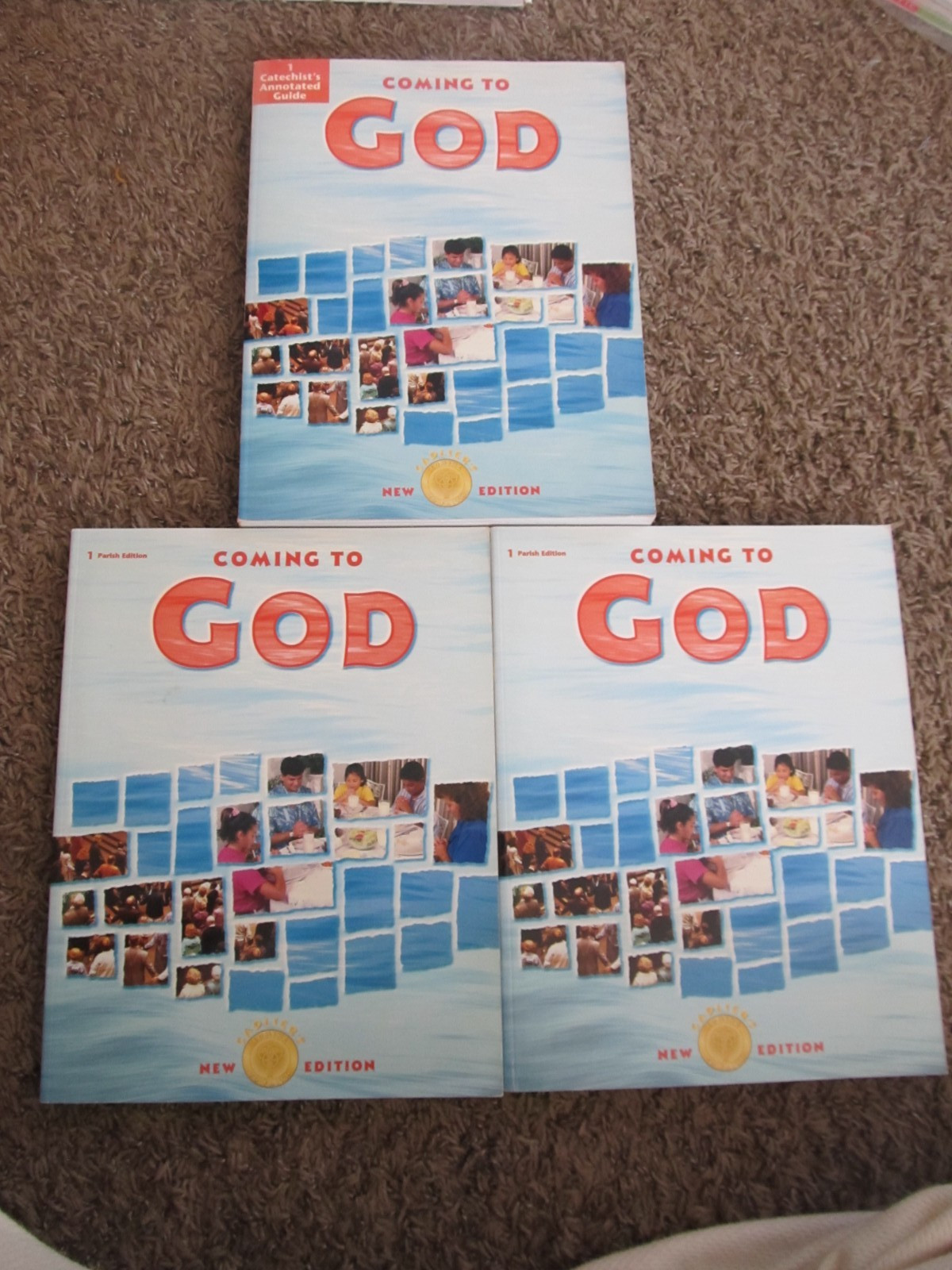 COMING TO GOD Parish New Edition Sadlier 1st Gr 1 Student +Catechist's Guide SET