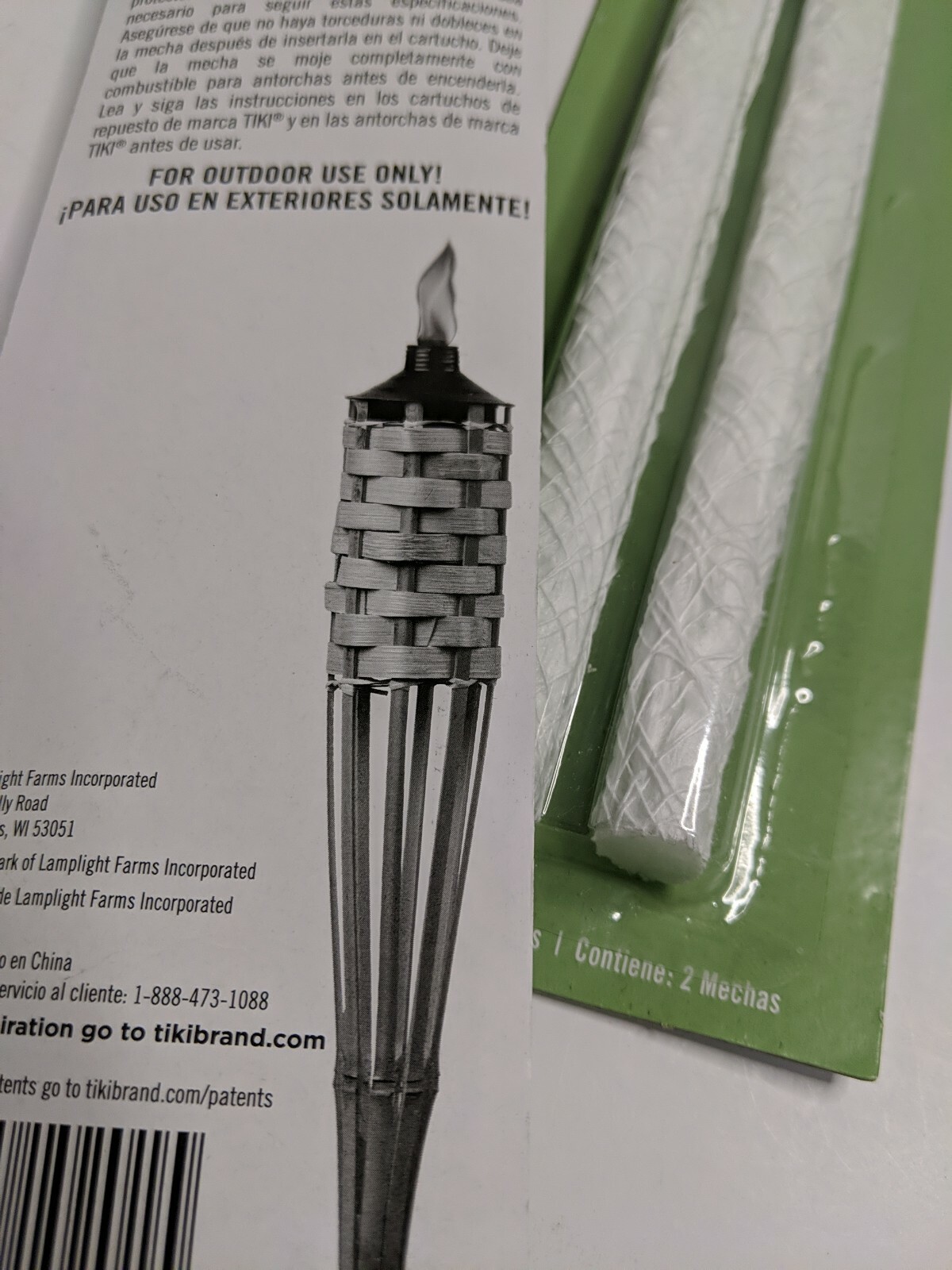 Lamplight Farms TIKI TORCH WICK Replacement Round Shape. Lot of 2 2 packs
