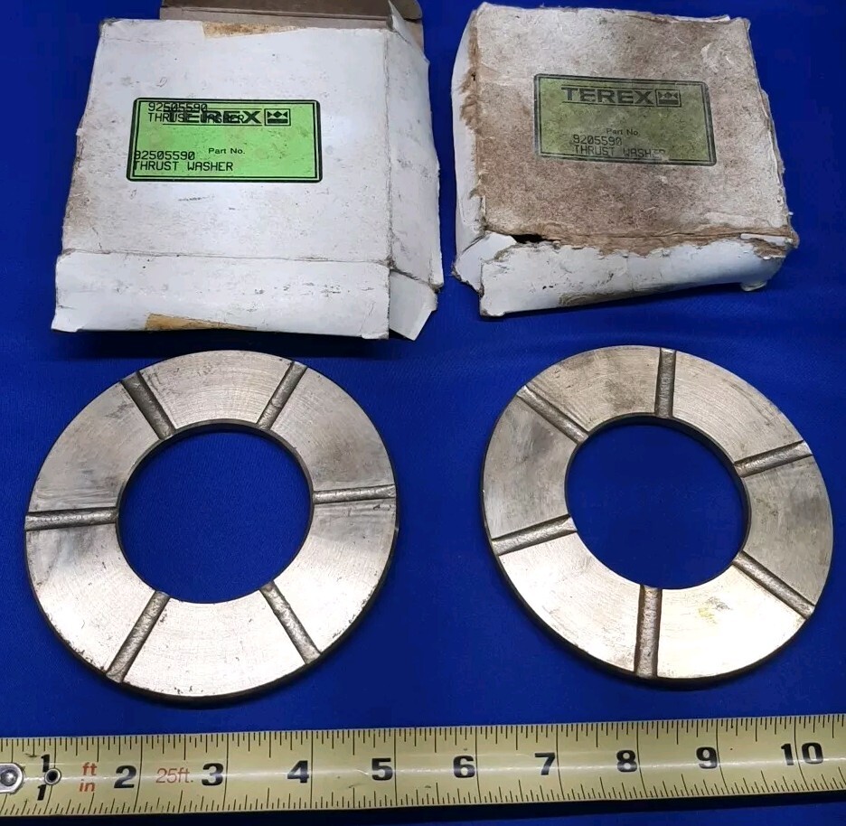 Lot Of 2) NOS NEW TEREX THRUST WASHER PART #  92505590