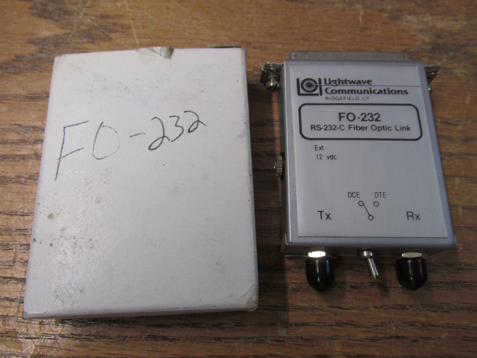 NEW NOS Lightwave Communications FO-232 Fiber Optic Link For RS-232-C