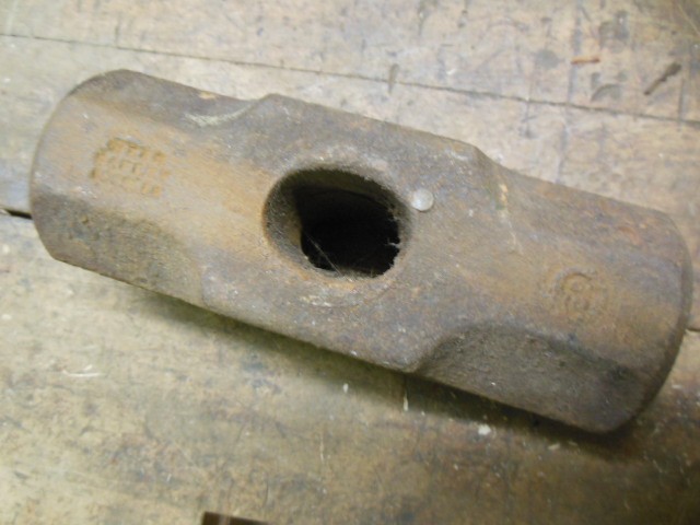 Vintage warwood 8lb sledge hammer head double face old blacksmith tool
