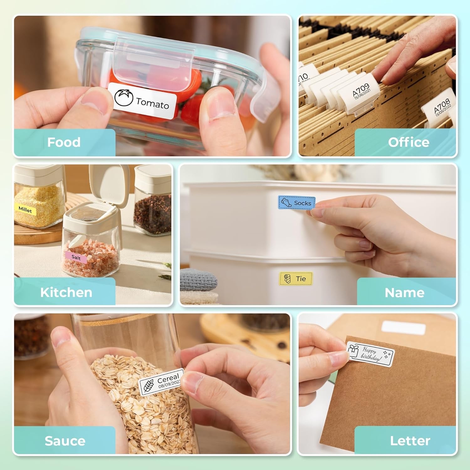 Nelko Label Maker Machine with Tape, P21 Bluetooth Wireless Mini Printer - White