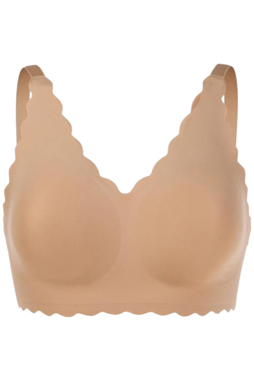 Rhonda Shear Women's Invisible Edge Sculpt Bra w Back Closure Beige