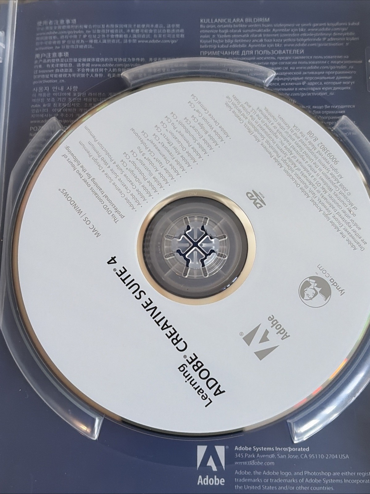 Adobe Photoshop CS4 MAC OS Serial On Case + Learning DVD