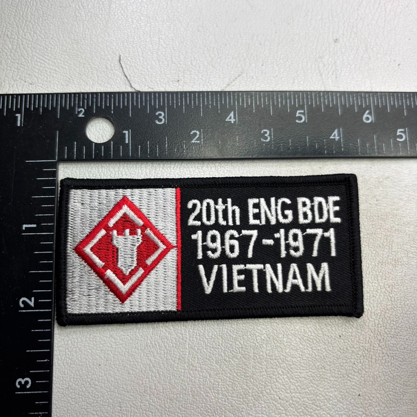 US ARMY 20TH ENGINEERING BRIGADE 1967-1971 VIETNAM Patch (Military) 60XV